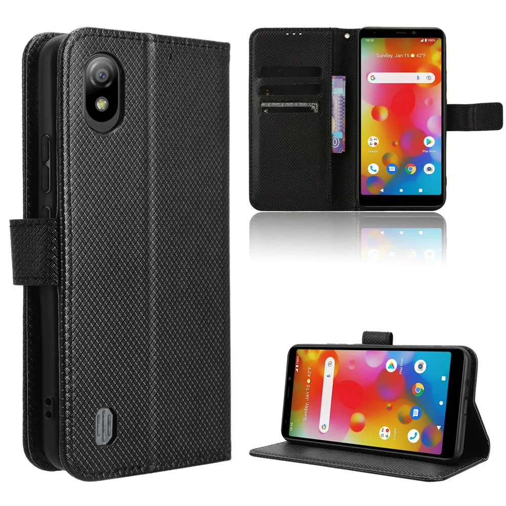 For Boost Mobile Bounce 4G Luxury Flip Diamond Pattern Skin PU Leather Wallet Stand Case For Boost Mobile Bounce 4G Phone Bag