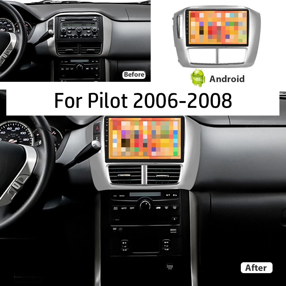 

9-дюймовая автомагнитола с CarPlay, GPS, Wi-Fi, совместимая с Pilot 2006-2008, Android 13, автомобильные запчасти, аксессуары, мультимедиа