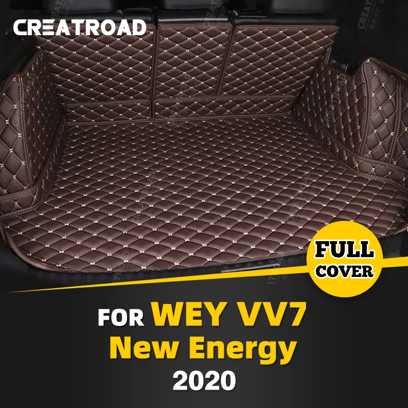 

Auto Full Coverage Trunk Mat For WEY VV7 New Energy 2020 Leather Car Boot Cover Pad Cargo Liner Interior Protector Accessories