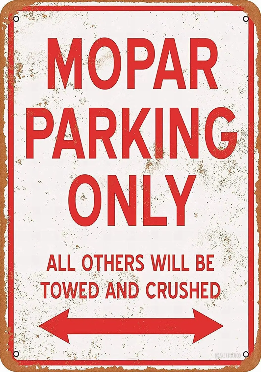 Yard Sign Wall Decor 12x8inch,Mopar Parking ONLY,Iron Poster Painting Tin Sign Wall Decor for Cafe Bar Pub Home Beer Decoration