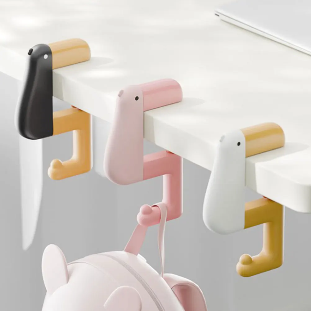 

3Pcs Backpack Hanger Detachable Heavy Duty Desk Bag Holder Clamp Purse Hook for School Office Table Organization Storage