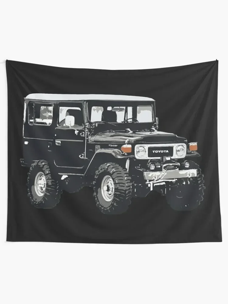 

Land Cruiser FJ40 4x4 (on black) Tapestry Anime Decor Decoration Room Funny Tapestry
