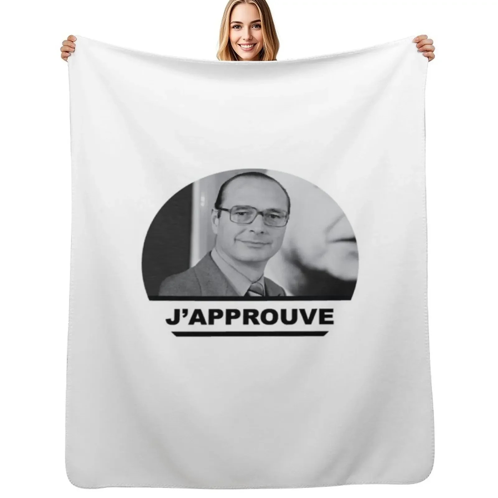 

Jacques Chirac I agree french swag Throw Blanket Decorative Sofa Retros Luxury Throw Blanket