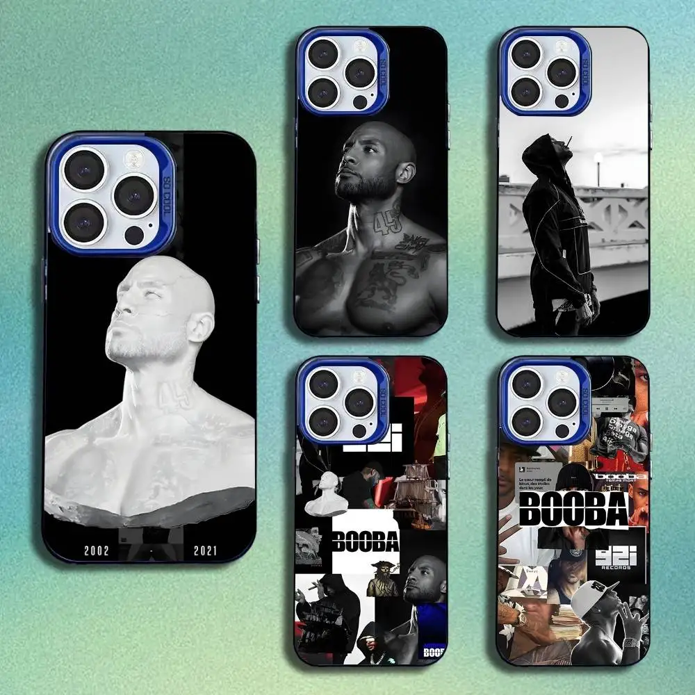 

Rapper B-Booba Phone Case For iPhone 16,15,14,13,12,11,Mini,Pro,SE,MAX Blue Matte Silicone Cover