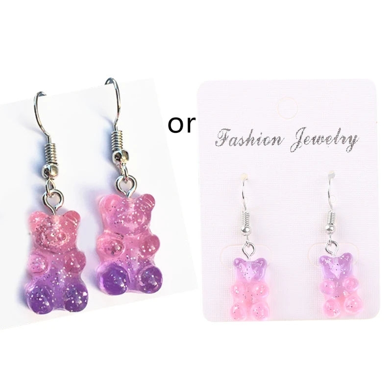 1Pair Colorful Resin Earrings Drop Danglers Fashion Lovely Girls Earrings