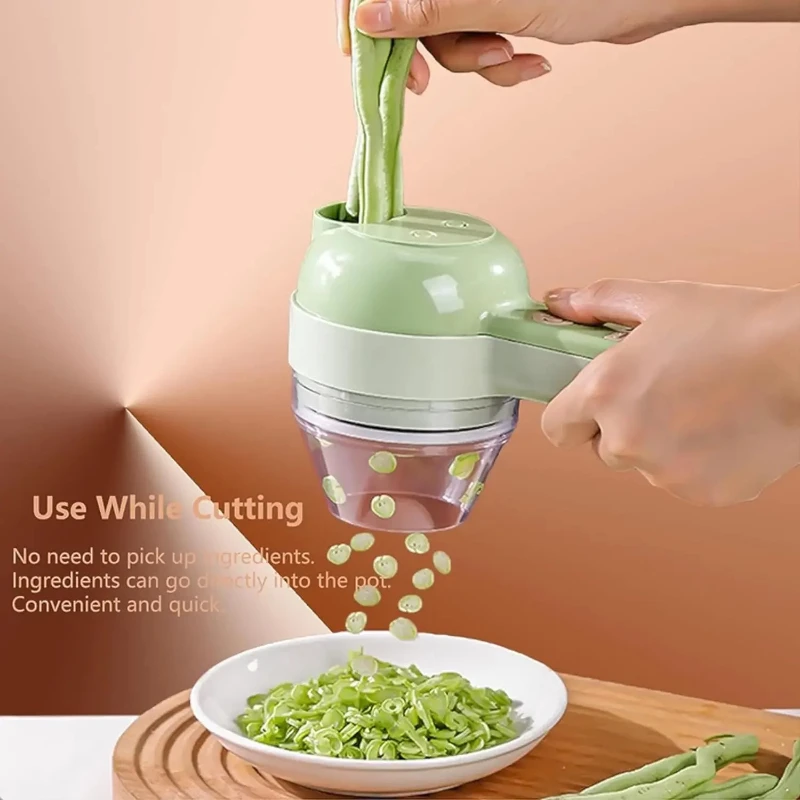 Vegetable Slicer Multifunctional Household Food Processor New Wireless Electric Slicer for Making Garlic Paste and Minced Meat