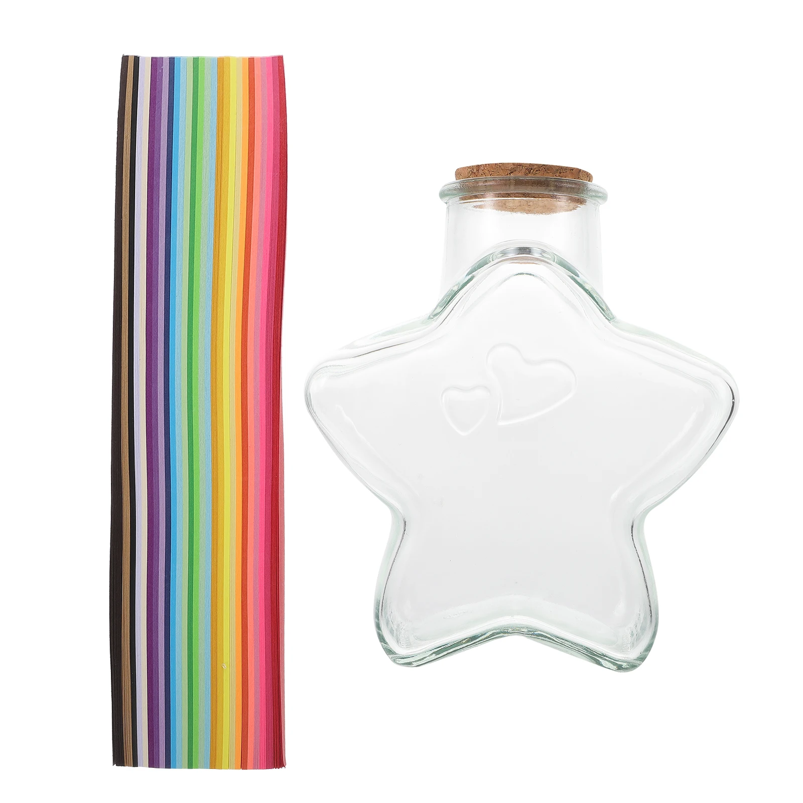 

540 Pieces Wishing Bottle Origami Star Paper Strips for DIY Craft Party Decorations Colorful Folding Stars Kids Adult