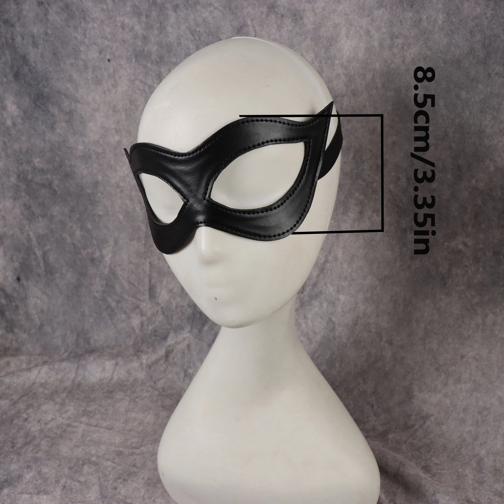 Negro gótico Harajuku Punk Sexy gato PU máscara de ojos de cuero máscara de mascarada Cosplay máscara de ojos bonita accesorios de juego de rol