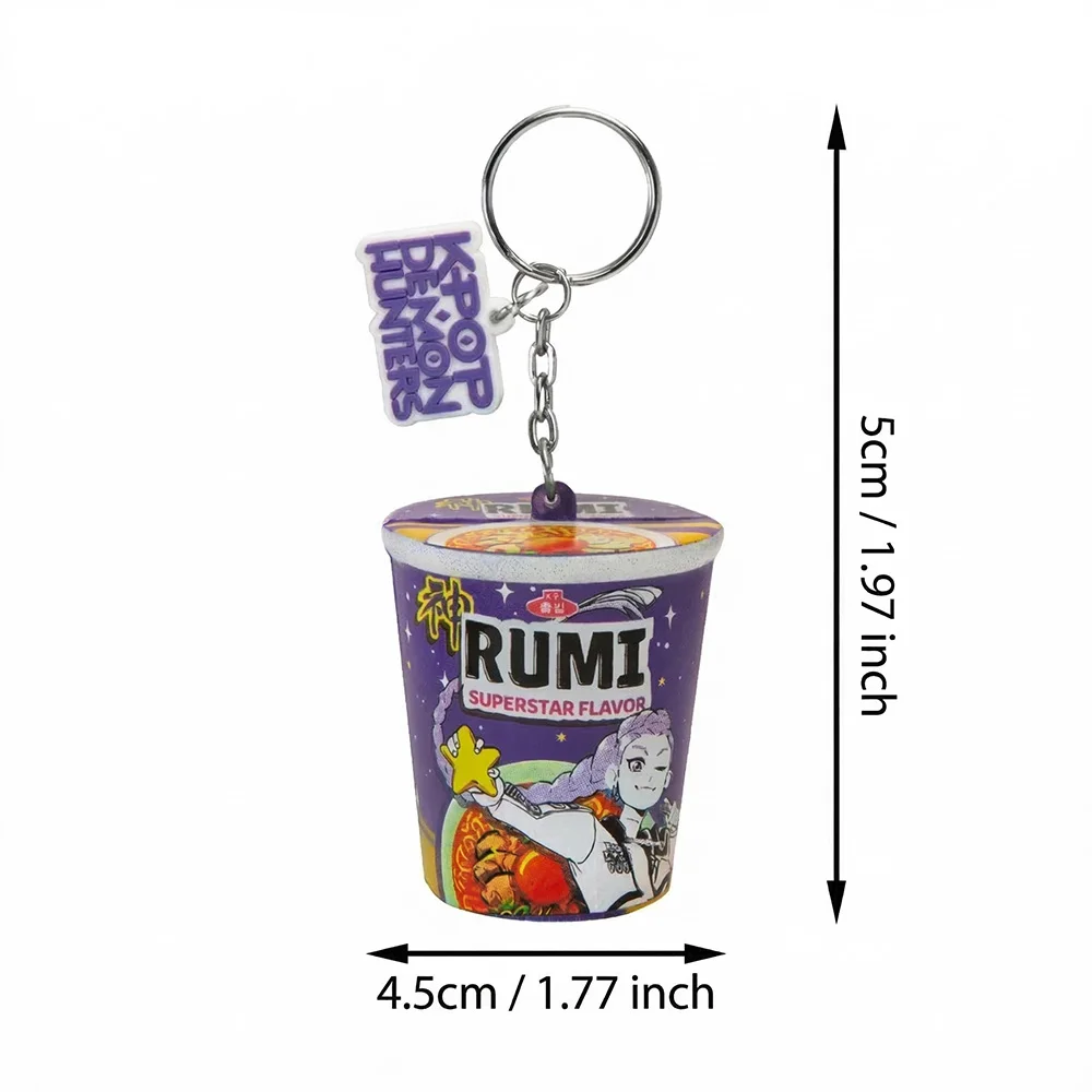 1PC Kpop Demon Hunters Officially Licensed 3D Squishy Keychain Anime Figure Keychain Collector Kering Backpack Decor Gift