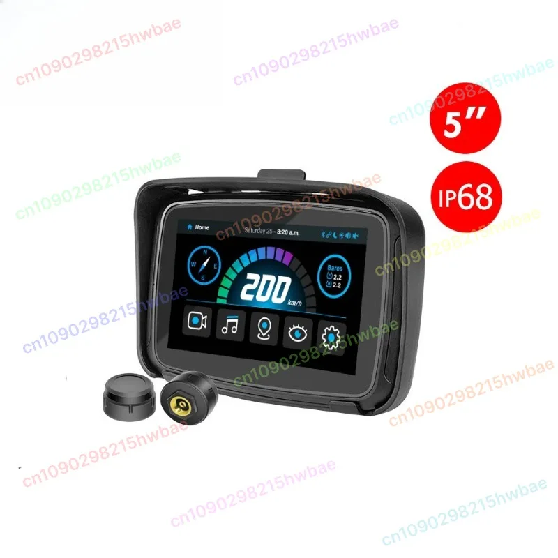 

Suitable for 5 Inch IP67 Waterproof GPS Navigator with TPMS for Motorcycle Bike Car Portable Wireless Navigation