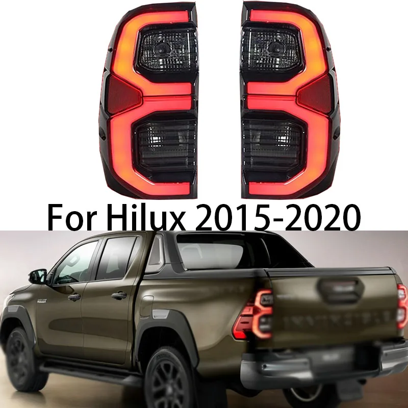 

Для Hilux 2015 2016 2017 2018 2019 2020 тормоз Revo с последовательным поворотом светодиодный Tail светильник Assembly