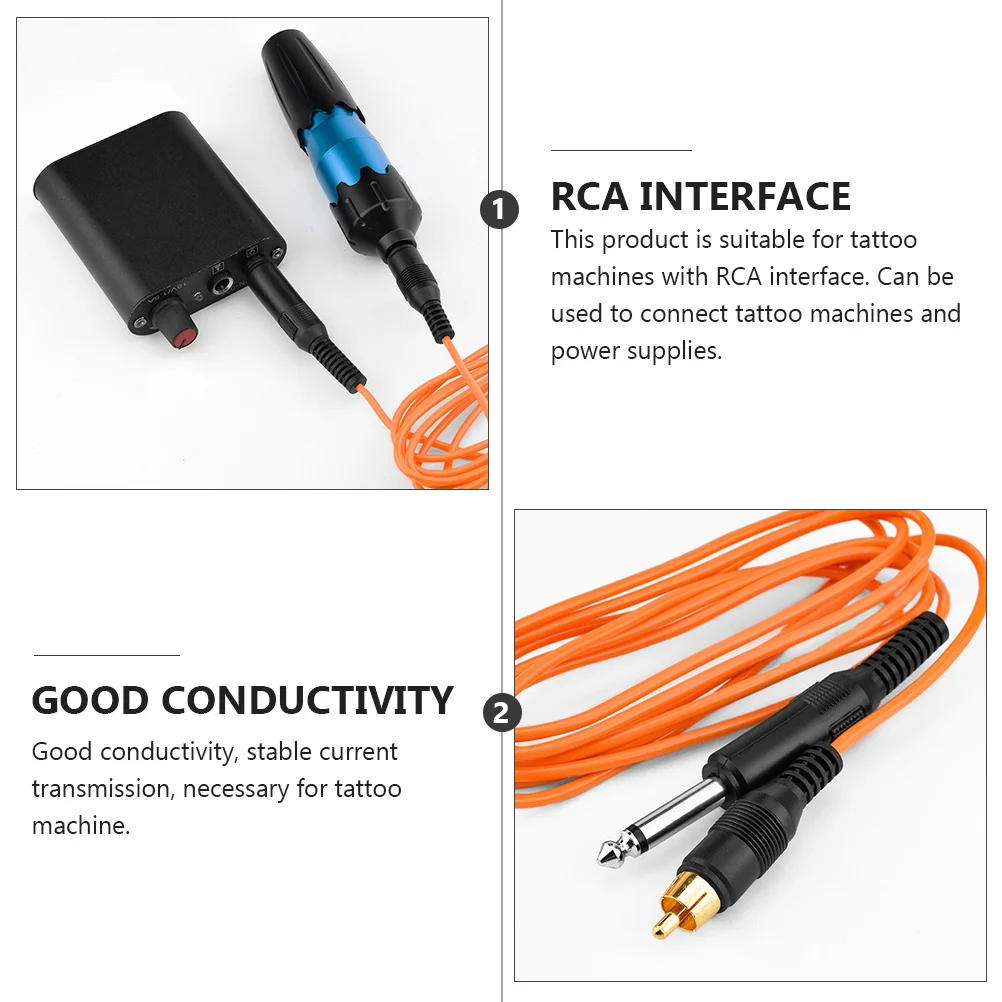

Tattoo Liner Pen 1.73M Gold-Plated Plug Pure Copper Wire Low Consumption Cable For Machine Power Supply Clip Cord Machine