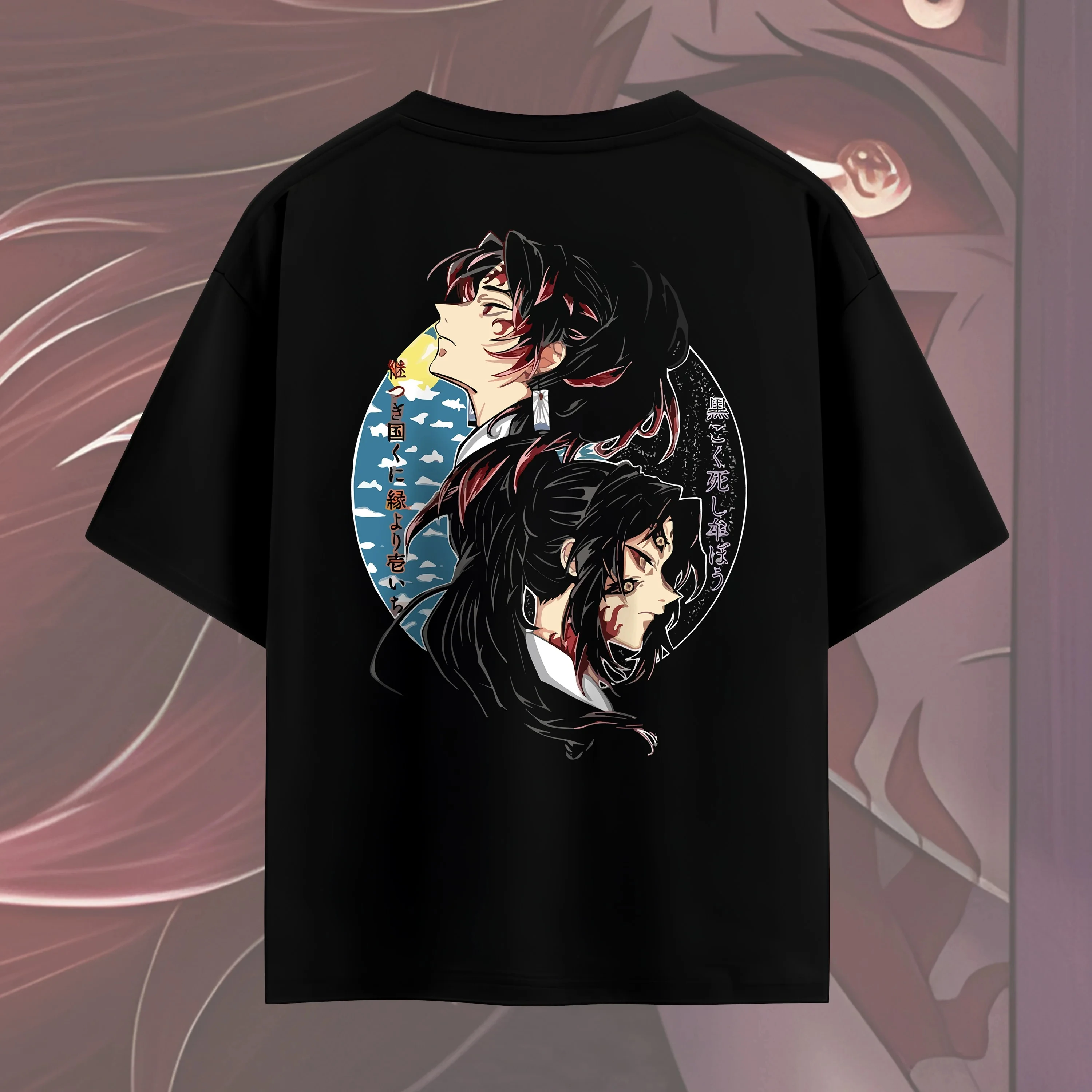 Anime Demon Slayer Mode Kurzarm-Tops Sommer Vintage Unisex Manga Atmungsaktives 3D-Druck T-Shirt Japanisches Klassisches Anime-Shirt
