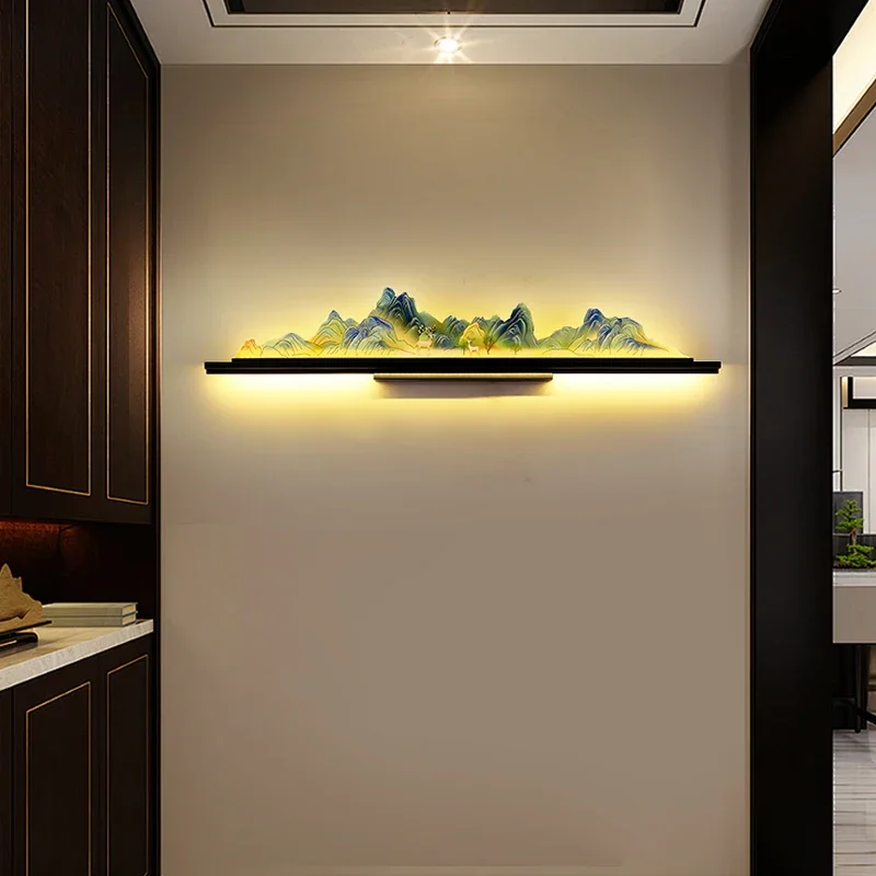 TEMAR Modern Picture Wall Light Chinese Creative Landscape Mural Sconce Lamp LED For Home Living Room Study Bedroom Decoration