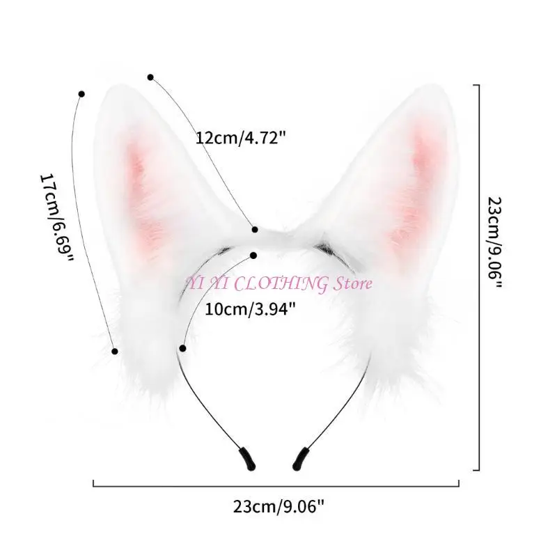 N5KF ปาร์ตี้อีสเตอร์ตุ๊กตา Bunny Headband ผู้หญิงแต่งหน้าคอสเพลย์ปาร์ตี้ Headwear อุปกรณ์