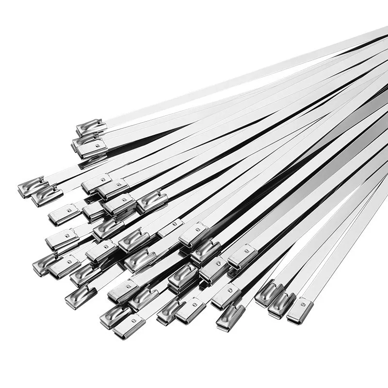 12Mm Self-locking Stainless Steel Cable Tie 304 Metal Strap Marine Anti-rust Fixed Strap Removable