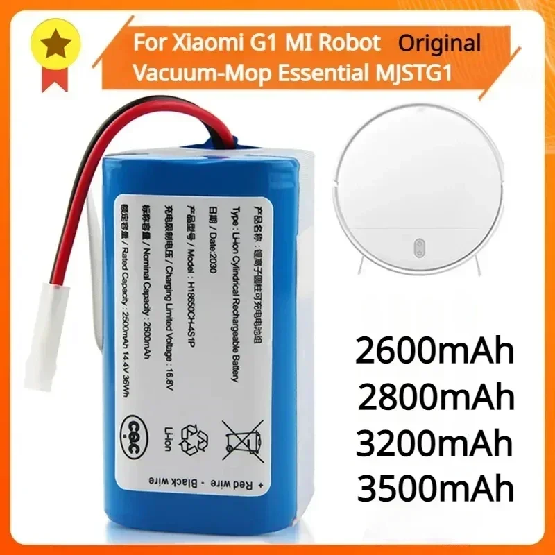 New 4S1P 14.4V 12800mAh Li-ion Battery Pack,For XIAOMI MIJIA Mi Robot Vacuum-Mop Essential G1 MJSTG1, SKV4136GL H18650CH R30 R35