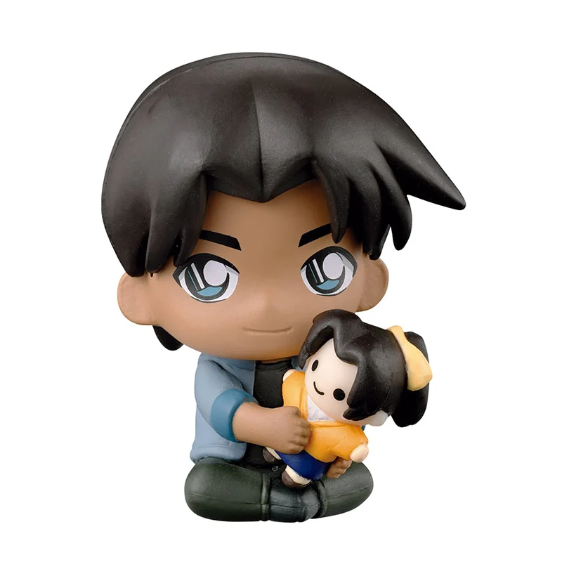 Figurki kolekcjonerskie Bandai Detective Conan Twisted Egg Mini Dolls, ręcznie robione zawieszki, Kidd, Xiaolan, Heiji i Ye, zabawki akcji.