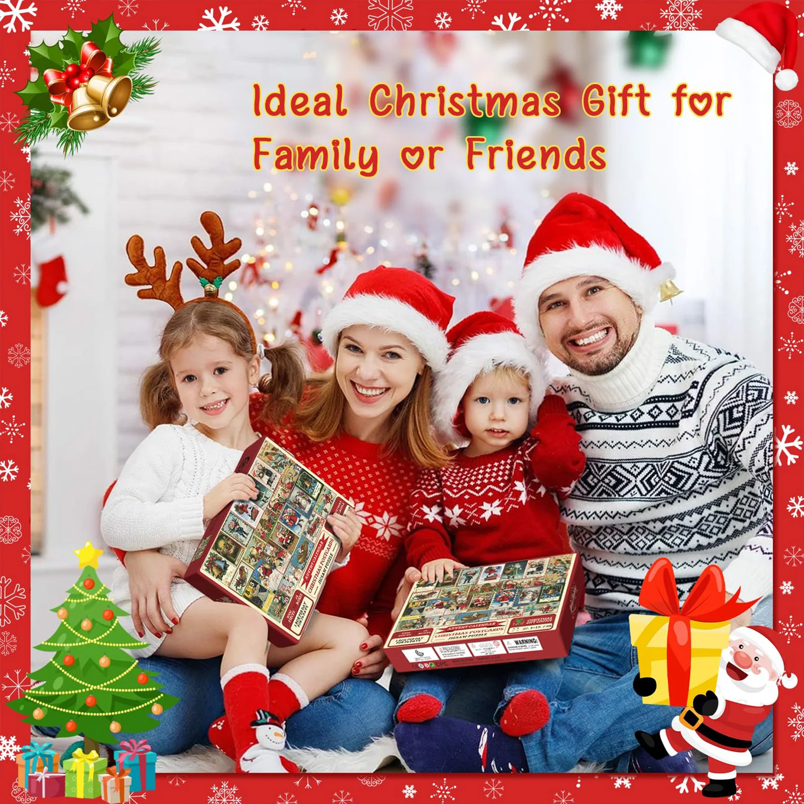 

Merry Christmas Jigsaw Puzzles Creative Learning Fun Family Game Themed Puzzle Suitable for Jigsaw Puzzle Lovers Gifts