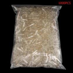 NEW 1000PCS Standard Size 0 Empty Capsules! Empty Gelatin Clear Capsules 0# Hollow Hard Gelatin Transparent Separated Capsules