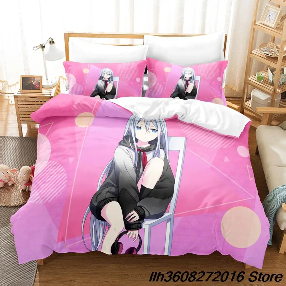 Yoisaki Oke Ade Cartoon Anime Parure de lit pour adultes et enfants, ensemble de 3 pièces, chambre à coucher, housse DuAPP, Kawaii Girl, 2024