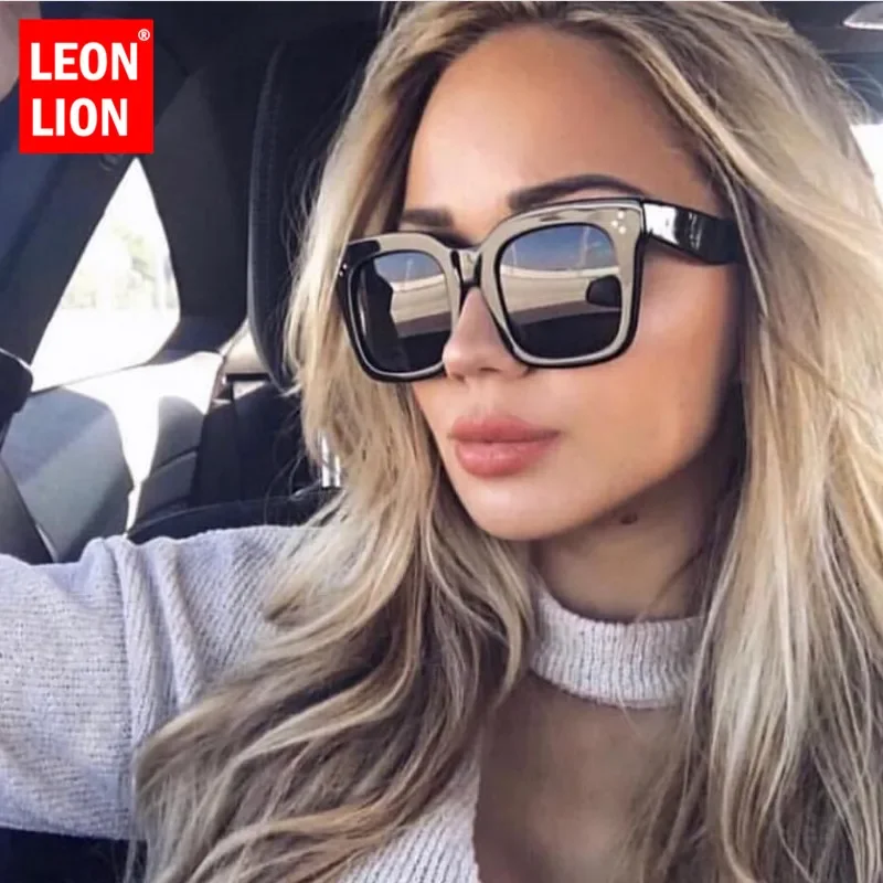 

LeonLion 2023 Square Luxury Sunglasses Women Brand Designer Glasses Man/Women Classic Vintage UV400 Outdoor Oculos De Sol