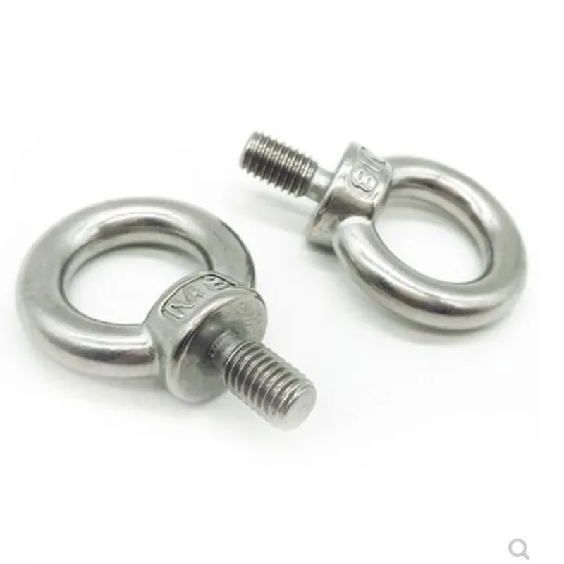 1PC-2PCS M3 M4 M5 M6 M8 M10 M12 M14 M16 M18 M20 304 Stainless steel Lifting eye nuts/screw Ring eyebolt Ring hooking nut screw