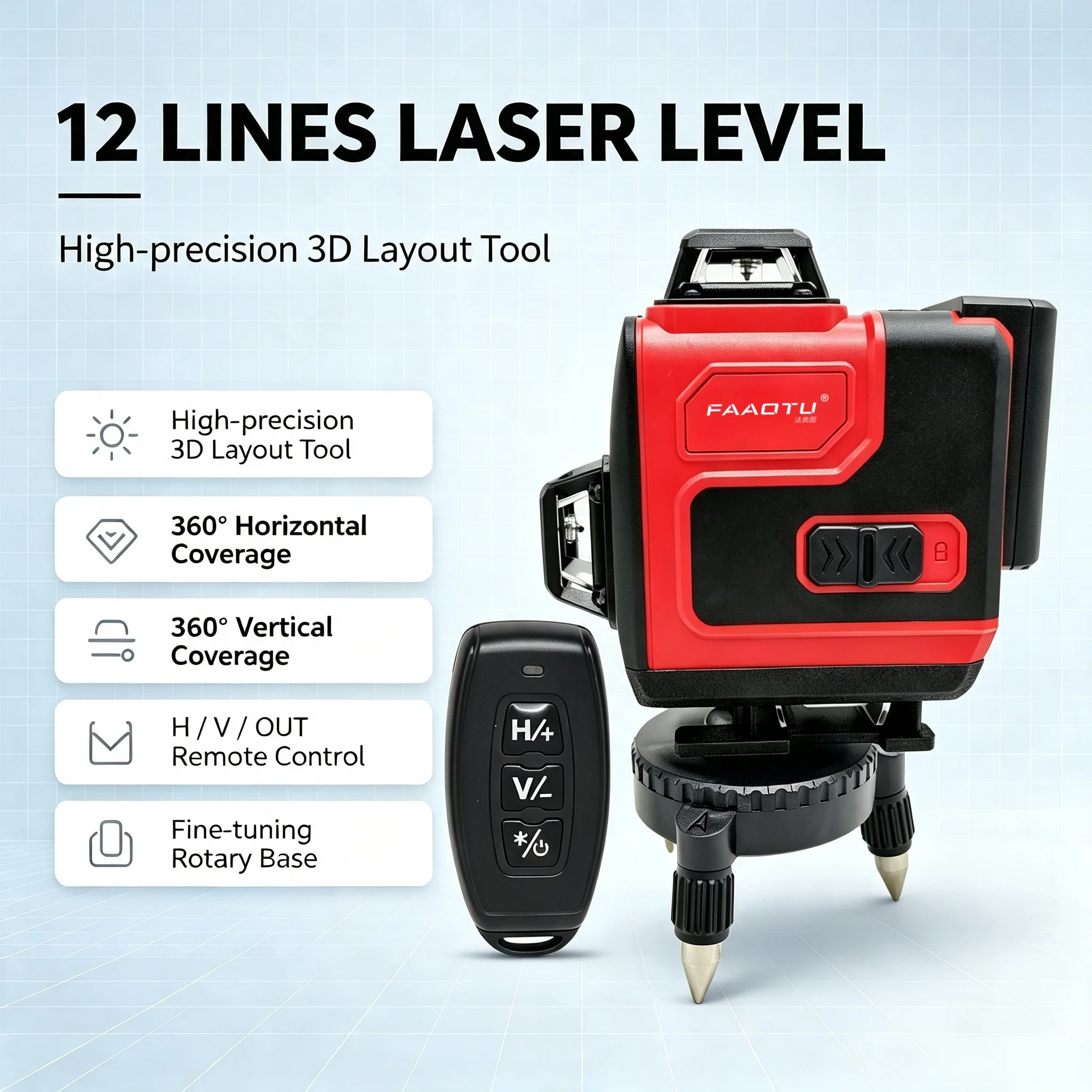 faaotu-high-precision-self-leveling-laser-identical-working-flow-exterior-shape-equivalent-to-mwq-construction-laser-tool
