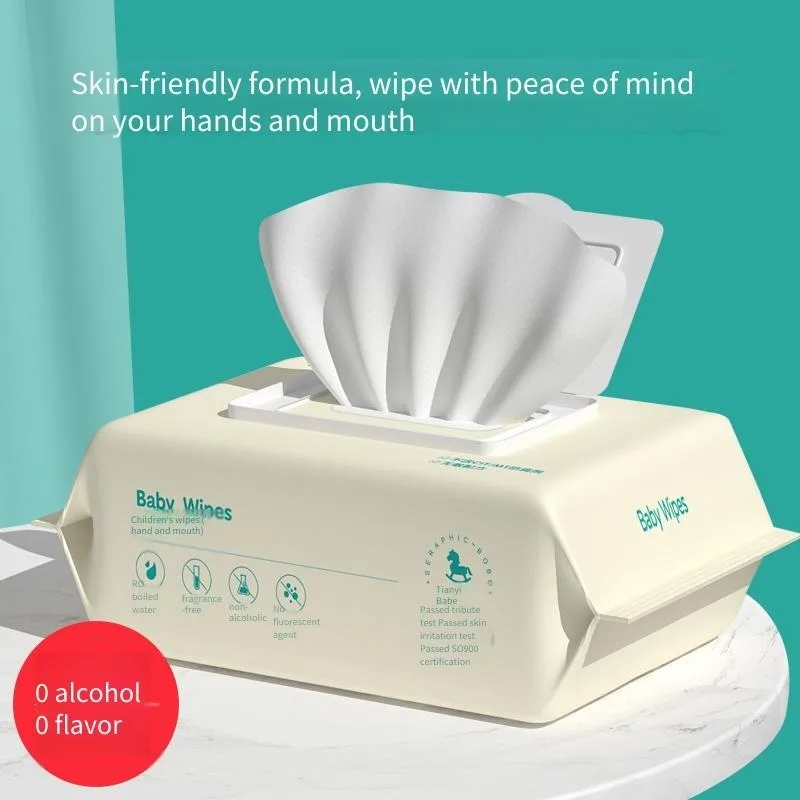سميكة الطفل اليد والفم مناديل مبللة مناديل الطفل مخصصة لليد والفم المحمولة الطفل مناديل التنظيف المحمولة
