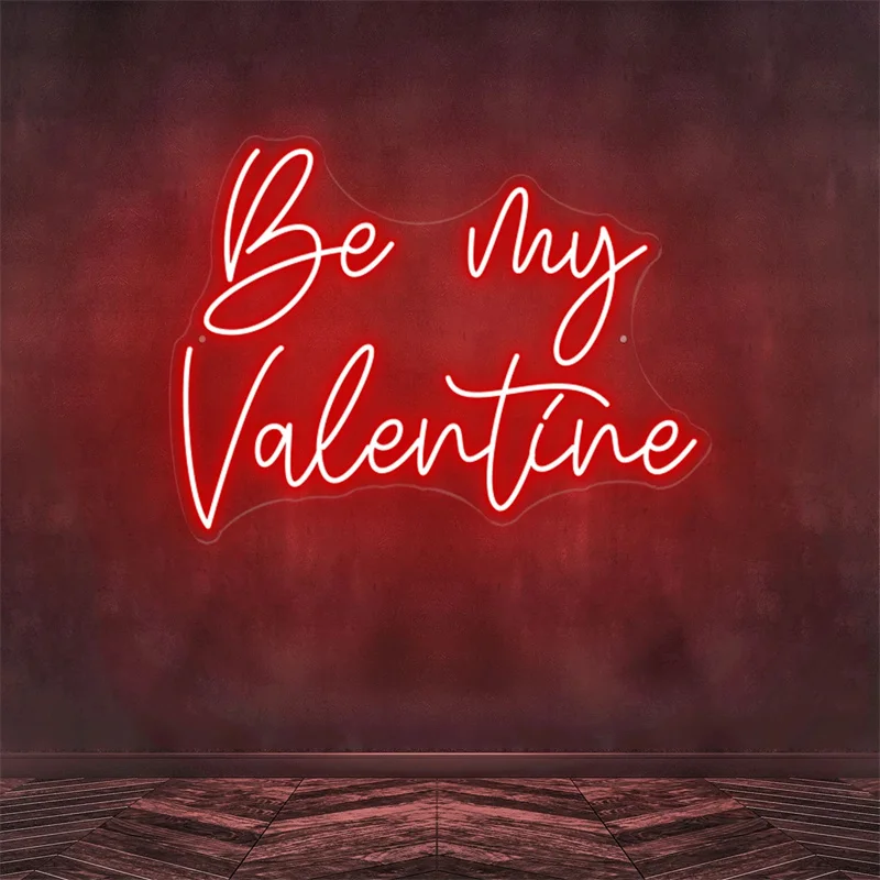 Be My Valentine Neon Sign هدية ديكور عيد الحب لها هدية عيد الحب علامة نيون مخصصة لغرفة النوم علامة نيون علامة الحب النيون