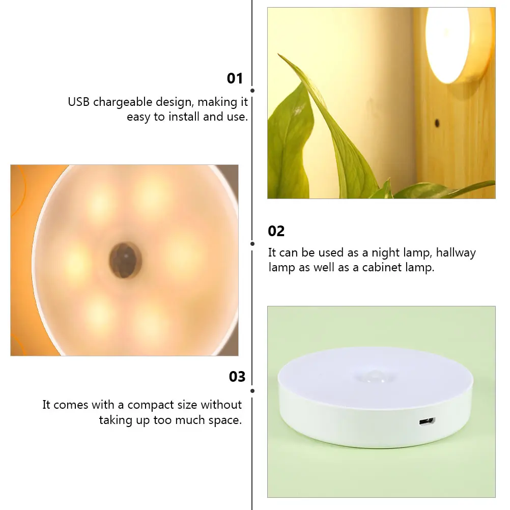 

Human Sensor Light Household Small Night LED Body Induction Lamp Bedside Simple