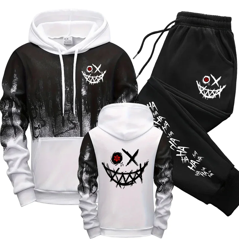 

Men's Tracksuit Men Two Piece Sets Versatile Casual Jogging Sweatshirts Fashion Comfort Daily Sports Simple Splashed Ink Hoodie