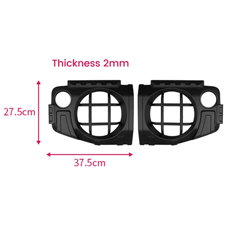 ฝาครอบไฟหน้ารถยนต์2ชิ้นสำหรับ Suzuki Jimny JB64 Sierra JB74W 2019-2023ฝาครอบป้องกันไฟหน้าแบบดัดแปลง