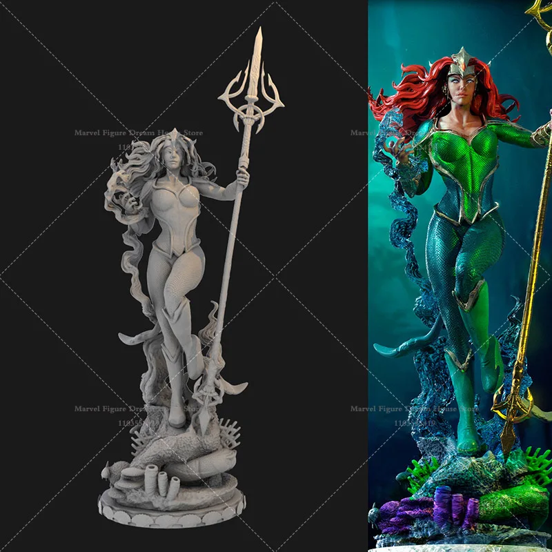 1/24 1/12 Scale DC Aquaman Sea King Wife Mera Female Sea Goddess Atlantis Queen DIY Self-assembled GK 3D Resin Un-panited Dolls