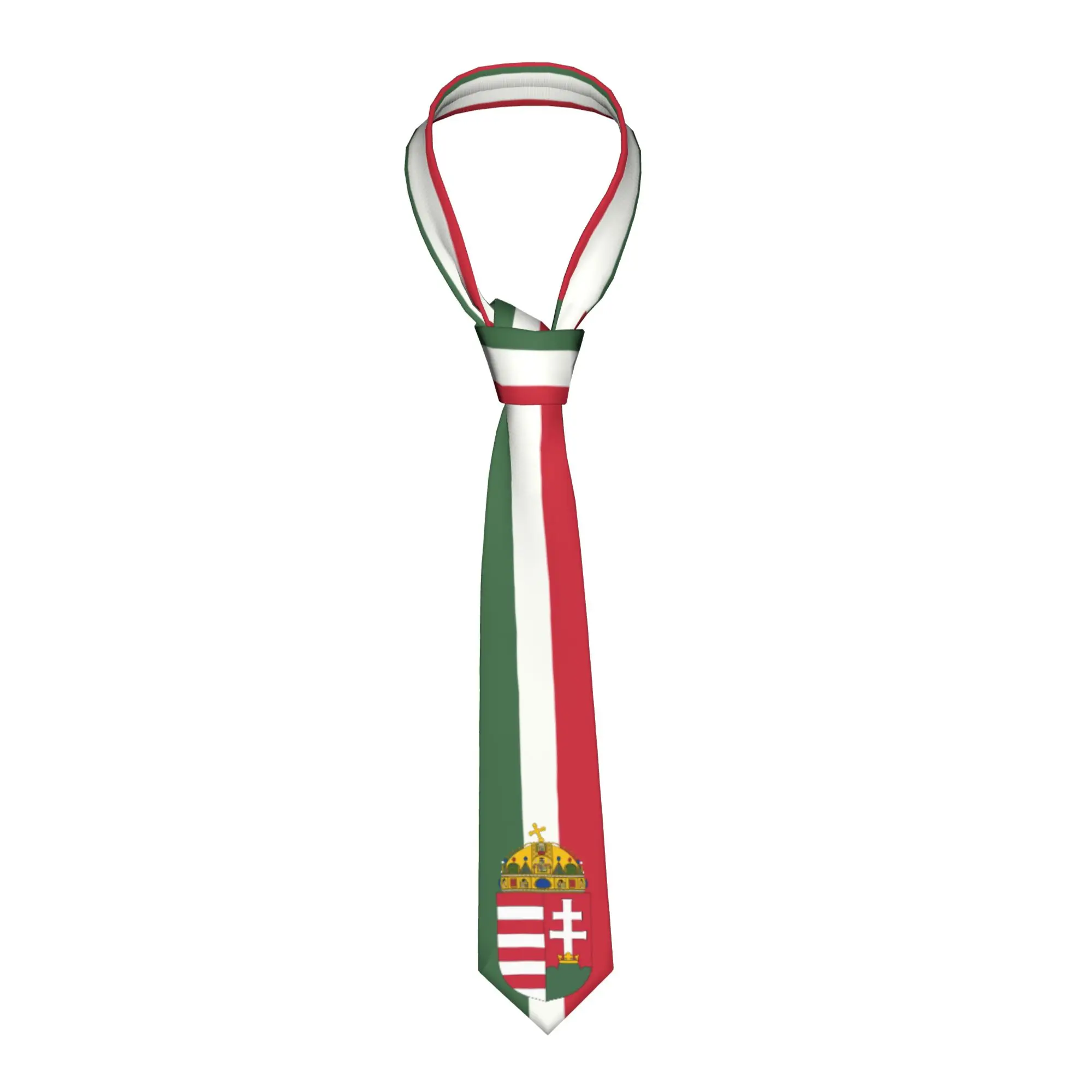 gravata-formal-com-brasao-da-hungria-para-homens-de-escritorio-gravata-patriotica-hungara