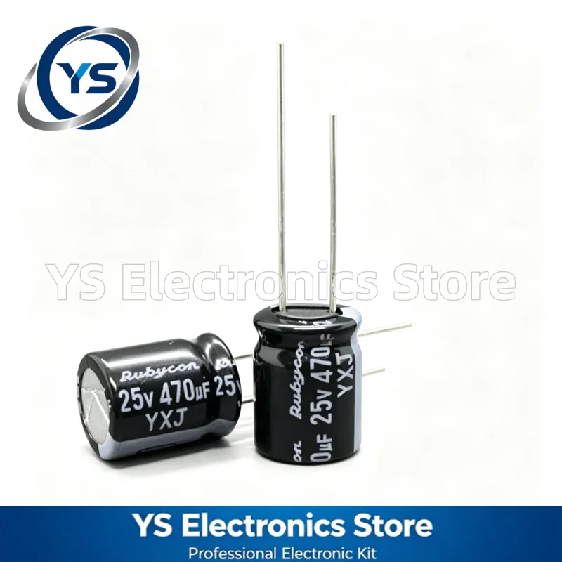 Rubycon YXJ Series 25V470UF 10x12.5mm 25YXJ470M10X12.5 470UF25V 25V 470UF Electrolytic Capacitor Brand New Genuine Japan 20%