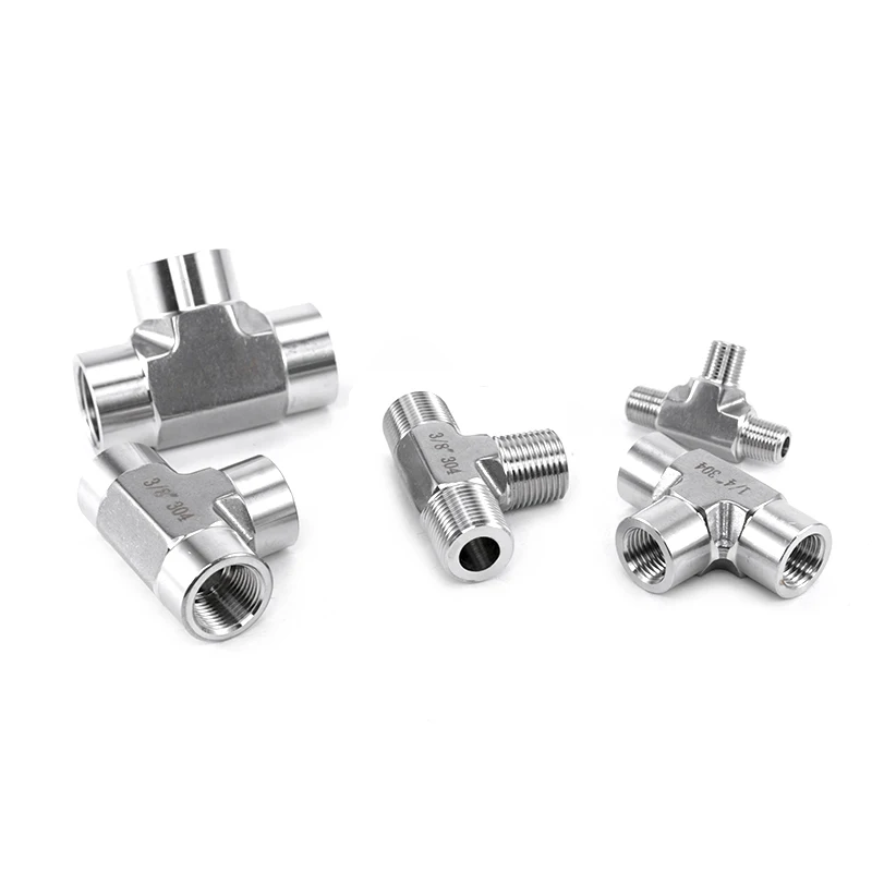 304 edelstahl schnelle twist Gleich t-stück OD 4/6/8/10/12mm PU schlauch Schnell Schraube Joint Koppler Stecker – Detail 1