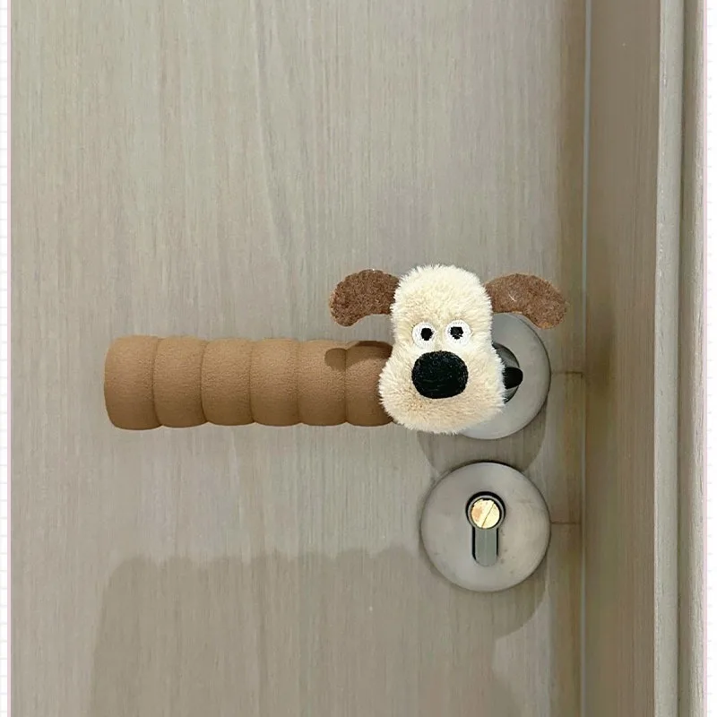 Cute Hello Kitty door lock escutcheon door handle protective cover bumper pad thickened flannel cartoon unit door pull handle