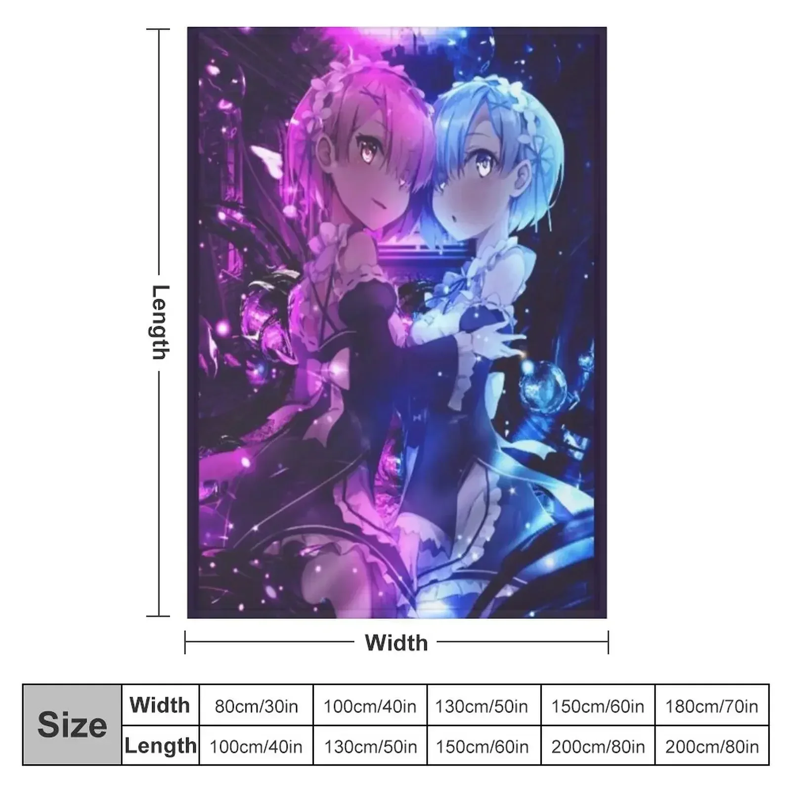 Rem And Ram Throw Blanket Beach decorative Tourist Blankets