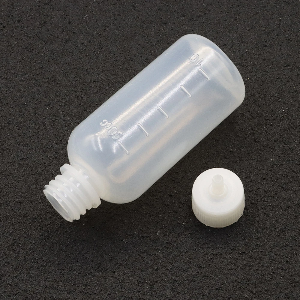 6 Stück 50 ml transparente Kleberflasche, zusammendrückbare Applikator-Kunststoff-Flüssigkeitsflasche mit 50 Stück Dosiernadeln, geeignet für Kleber-DIY – Detail 5