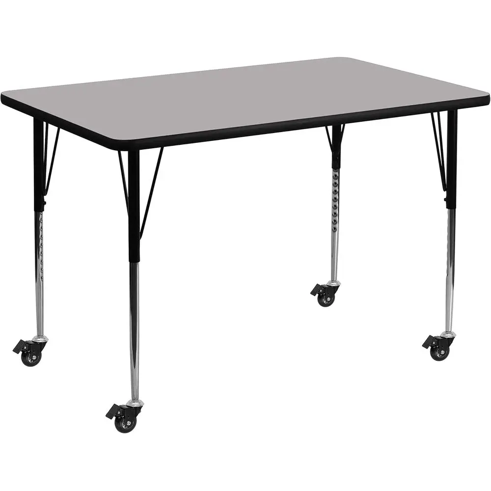 

Grey 36W x 72L Wren Mobile Rectangular Thermal Laminate Activity Table with Adjustable Standard Height Legs