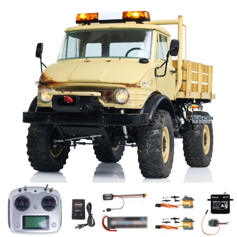 4x4 1/10 LESU RC Off-Road Vehicles UM406 Crawler Trucks Brushless Motor ESC Toucanhobby Painted Finished Model RC Toys THZH1528