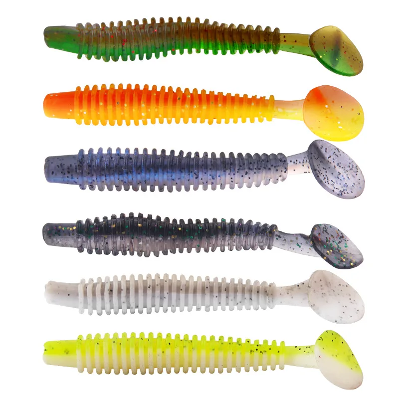 

20pcs/lot Soft Baits 5.5/6.5cm Wobblers Mini Ocean Rock Fishing Soft Lures Rubber Worm Artificial Baits Bass Silicone Fish