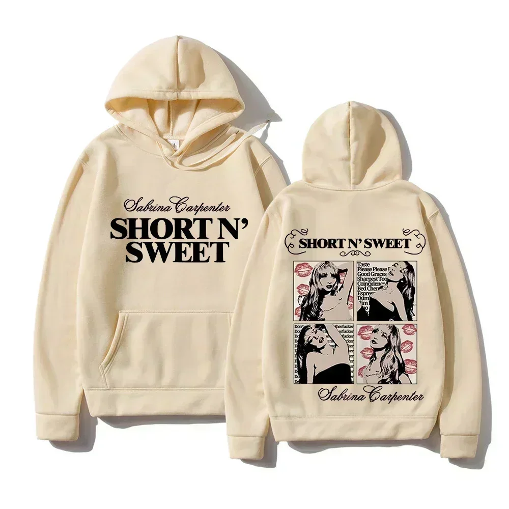 Sabrina Carpenter Short N Sweet Hoodie Men Streetwear Aesthetic Casual Hoodies Unisex Autumn Winter Harajuku Hooded Sweatshirts