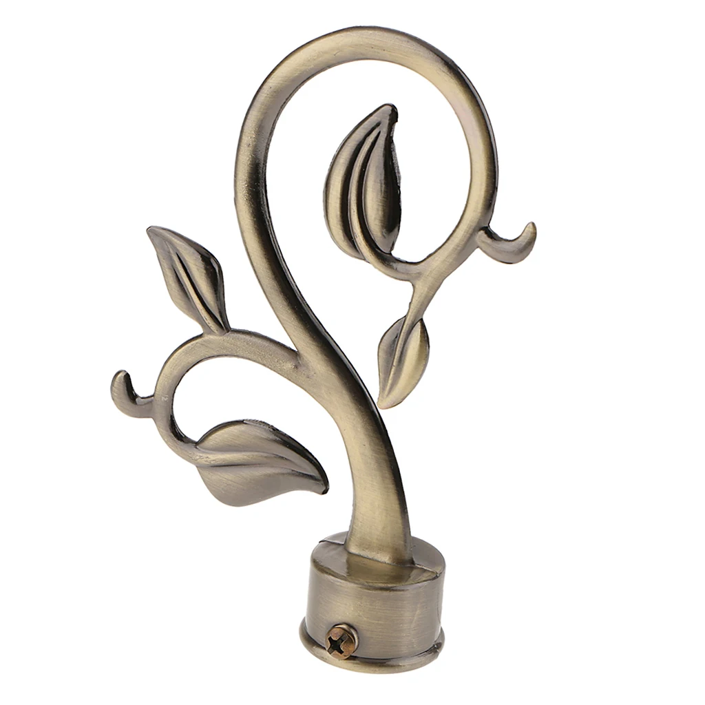 Decorative Alloy Curtain Rod Finials Vintage End Cap for Window Treatment and Curtain Accessories
