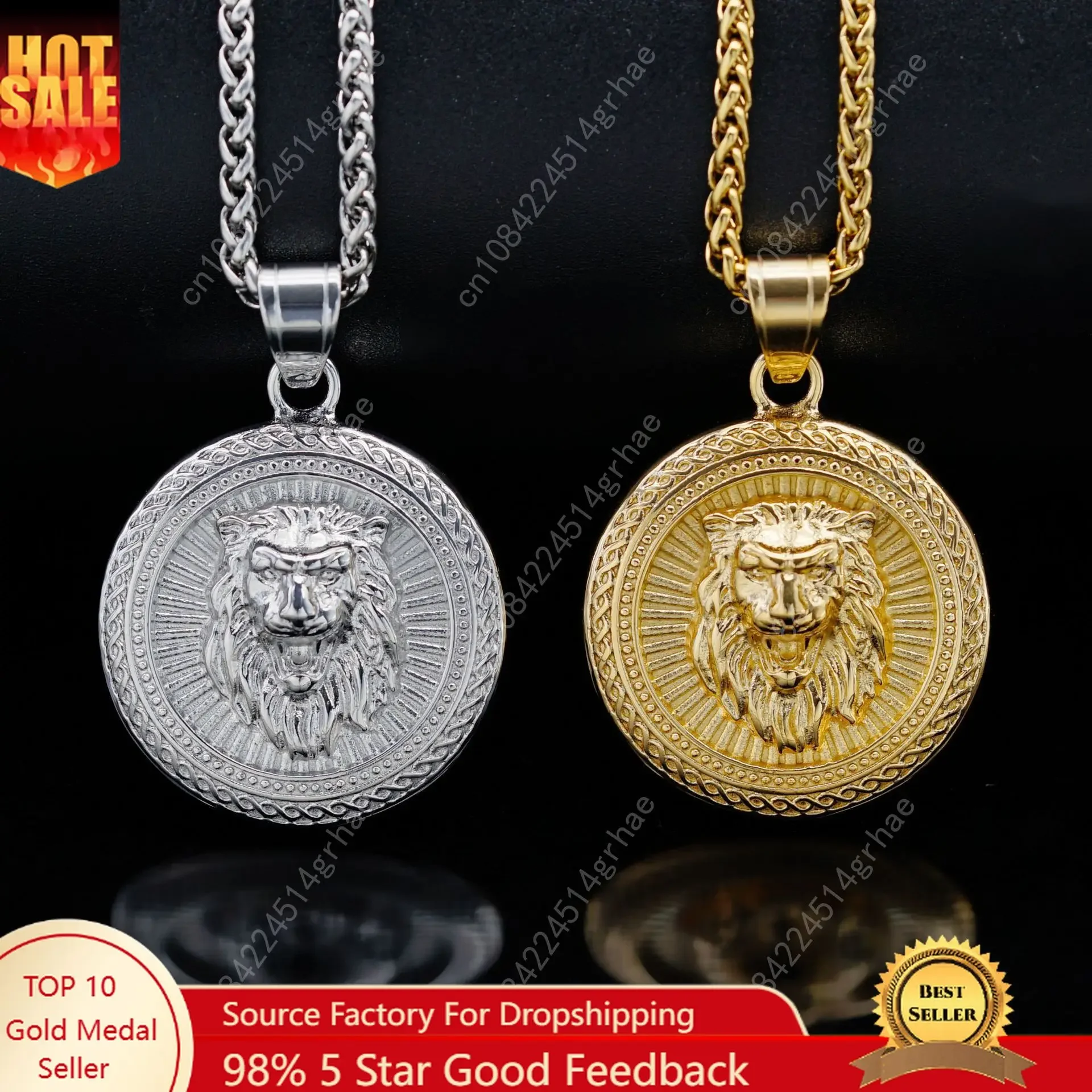 

Мужчины Женщины Хип-Хоп золотого и серебряного цвета LION Кулон Ожерелье Хип-Хоп Подвески Ожерелья Модные Ювелирные Изделия Подарки