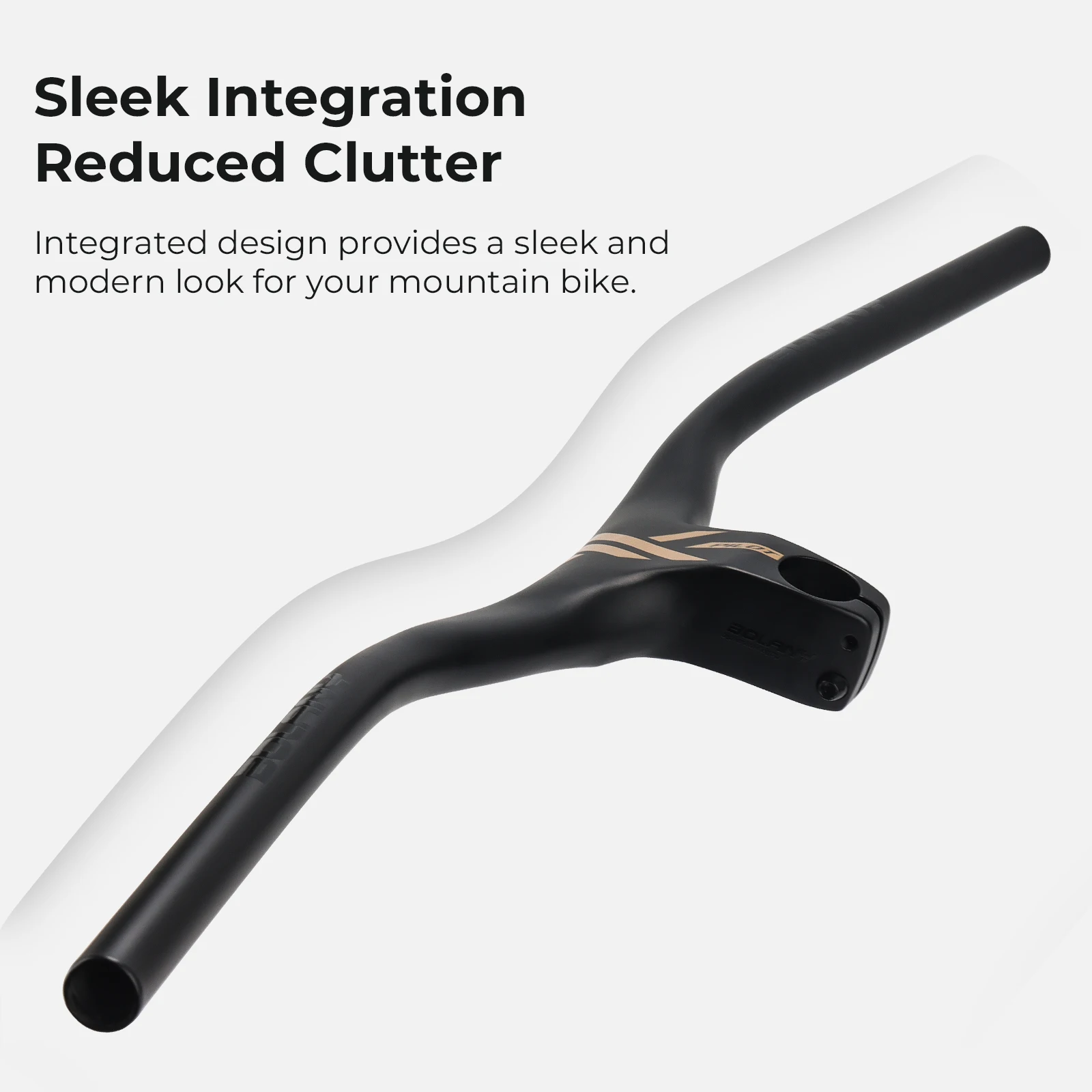 BOLANY 775mm Mtb Handlebars Integrated Handlebar For Mountain Bike Reduce Resistance Aluminum Alloy Bike Handlebar 28.6mm