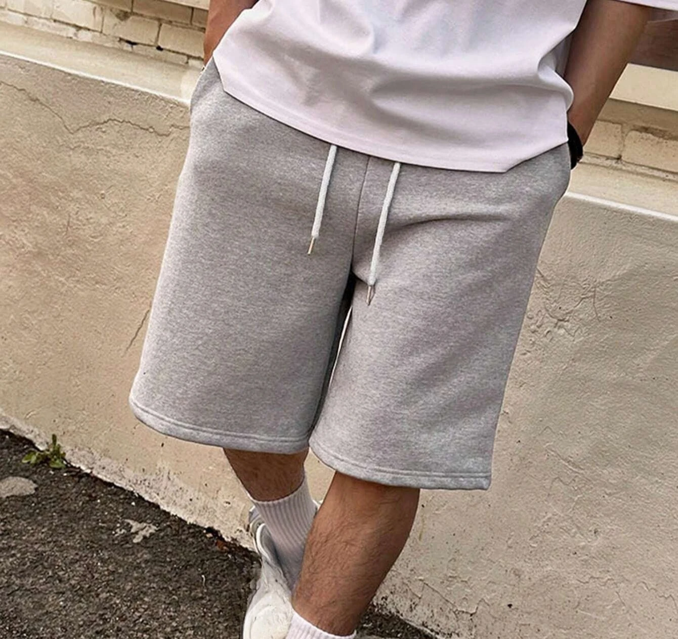

Мужские однотонные повседневные свободные шорты на все сезоны, мужские спортивные брюки, удобные спортивные брюки из чистого хлопка.