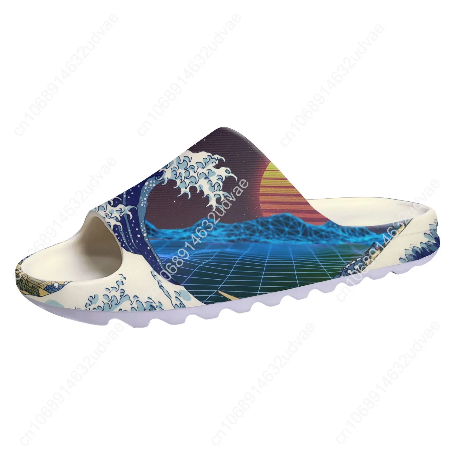 The Great Wave off Kanagawa Soft Sole Sllipers Home Clogs Customized Water Shoes Men Women Teenager Step on Shit Sandals