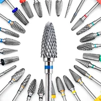 Brocas de carburo para uñas, broca rotativa profesional para uñas con llama, removedor de Gel acrílico para manicura, accesorios para uñas